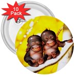 monkeys 3  Button (10 pack)
