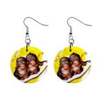 monkeys 1  Button Earrings