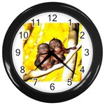 monkeys Wall Clock (Black)