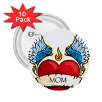 mom tattoo 2.25  Button (10 pack)