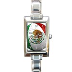 mexican soccer Rectangular Italian Charm Watch