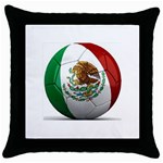 mexican soccer Throw Pillow Case (Black)