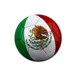 mexican soccer Rubber Coaster (Round)