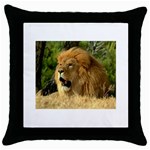 lion Throw Pillow Case (Black)