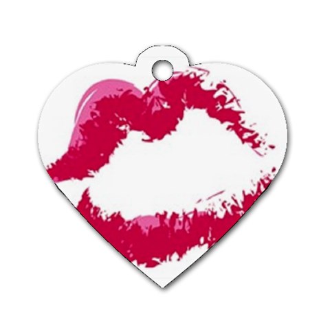 lips Dog Tag Heart (One Side) from UrbanLoad.com Front