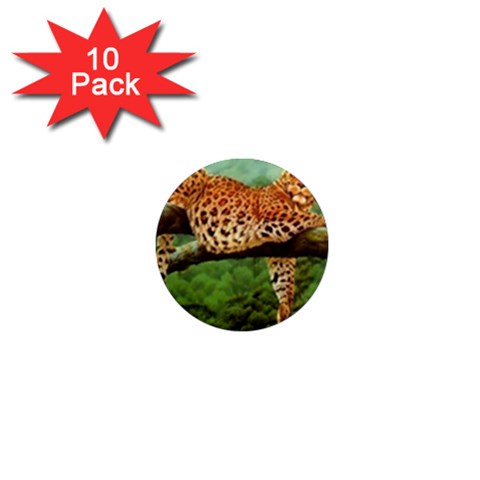 leopard 1  Mini Magnet (10 pack)  from UrbanLoad.com Front