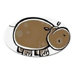 hippo Magnet (Oval)