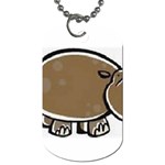 hippo Dog Tag (One Side)