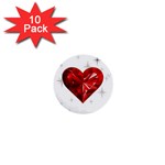 heart 2 1  Mini Button (10 pack) 