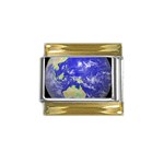 globe Gold Trim Italian Charm (9mm)