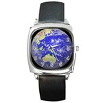 globe Square Metal Watch