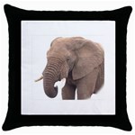 elephant Throw Pillow Case (Black)