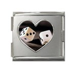 dice Mega Link Heart Italian Charm (18mm)