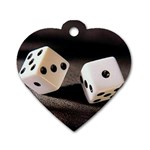 dice Dog Tag Heart (One Side)