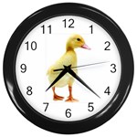 chick duck duckling Wall Clock (Black)