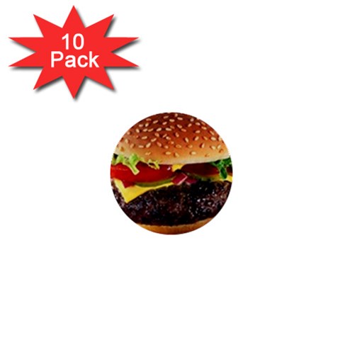 cheeseburger 1  Mini Button (10 pack)  from UrbanLoad.com Front