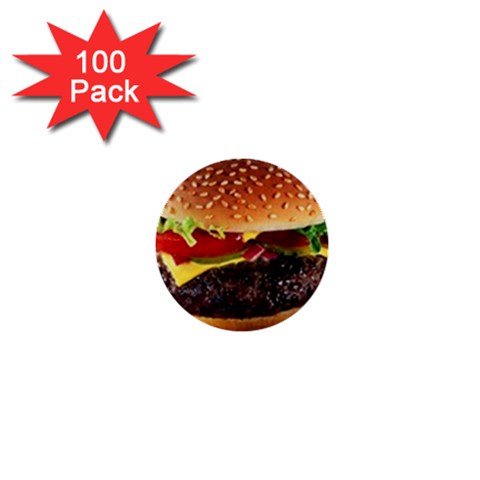 cheeseburger 1  Mini Button (100 pack)  from UrbanLoad.com Front