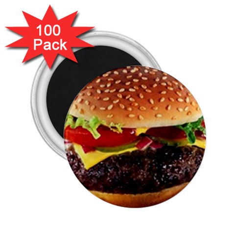 cheeseburger 2.25  Magnet (100 pack)  from UrbanLoad.com Front