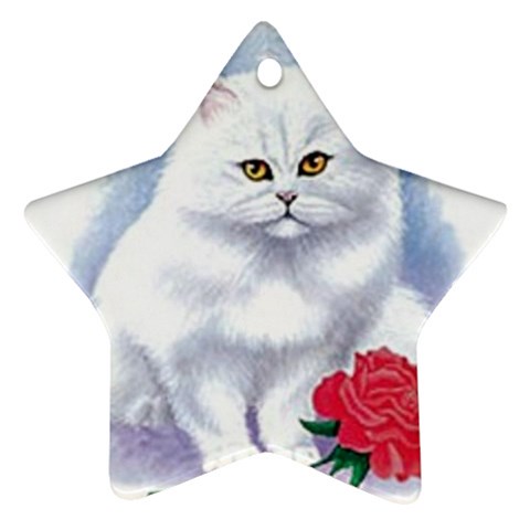 cat rose Ornament (Star) from UrbanLoad.com Front