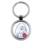 cat rose Key Chain (Round)