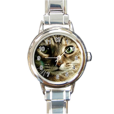 cat Round Italian Charm Watch from UrbanLoad.com Front