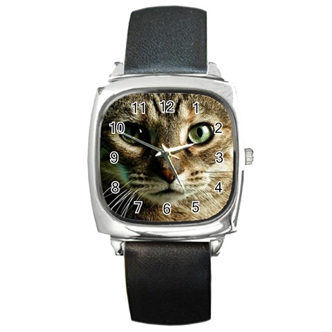 cat Square Metal Watch from UrbanLoad.com Front