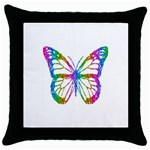 butterfly Throw Pillow Case (Black)