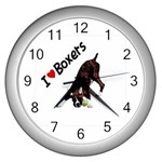 boxer 3 Wall Clock (Silver)