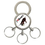 boxer 3 3-Ring Key Chain