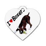 boxer 3 Dog Tag Heart (One Side)