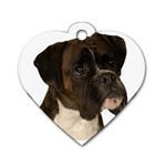boxer 2 Dog Tag Heart (One Side)