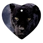 black panther Ornament (Heart)