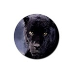 black panther Rubber Round Coaster (4 pack)