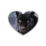 black panther Rubber Coaster (Heart)