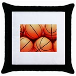 basketballs Throw Pillow Case (Black)