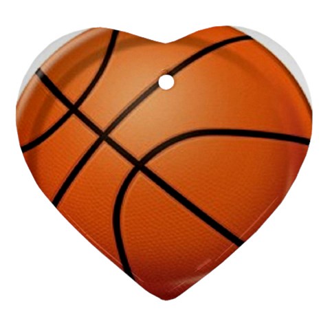 basketball Ornament (Heart) from UrbanLoad.com Front