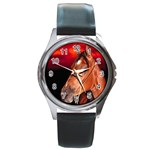 arabian horse Round Metal Watch