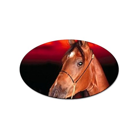 arabian horse Sticker Oval (10 pack) from UrbanLoad.com Front