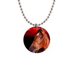 arabian horse 1  Button Necklace