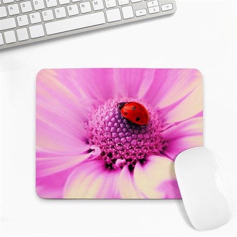 Ladybug On a Flower Small Mousepad from UrbanLoad.com Front