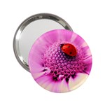 Ladybug On a Flower 2.25  Handbag Mirror