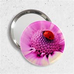 Ladybug On a Flower 2.25  Handbag Mirror