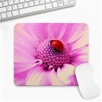 Ladybug On a Flower Large Mousepad