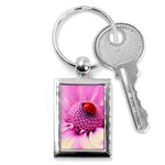 Ladybug On a Flower Key Chain (Rectangle)