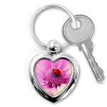 Ladybug On a Flower Key Chain (Heart)