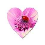 Ladybug On a Flower Magnet (Heart)