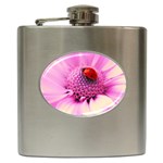 Ladybug On a Flower Hip Flask (6 oz)