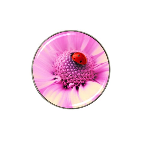Ladybug On a Flower Hat Clip Ball Marker from UrbanLoad.com Front