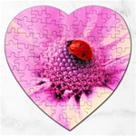 Ladybug On a Flower Jigsaw Puzzle (Heart)