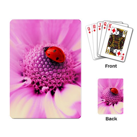Ladybug On a Flower Playing Cards Single Design from UrbanLoad.com Back